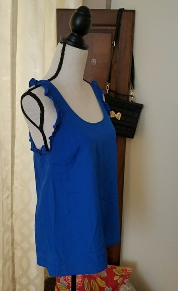 Blue Ruffle Top - Picture 2 of 3